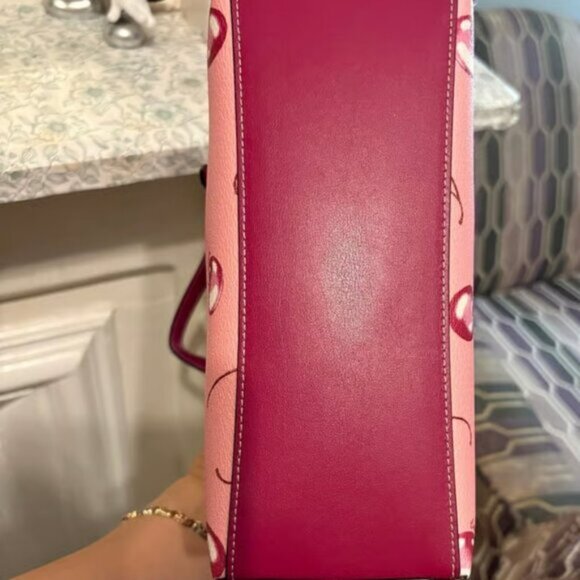 Coach Mollie Tote Bag: Floral & Cherry - Pink/Violet 25 - Picture 4 of 5